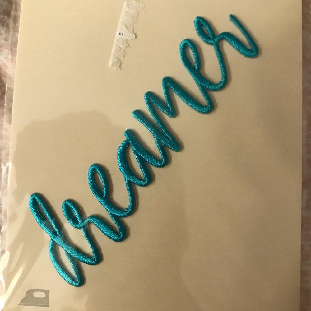 Simplicity Teal "dreamer" Appliqué Patch Pack hat iron on jean hippie - Picture 2 of 2